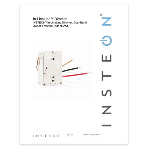 insteon dimmer in line lincs